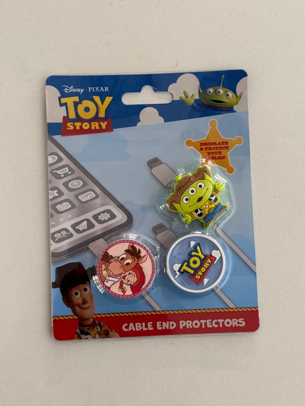 Disney Pixar Toy Story Cable End Protectors - Blue & Green